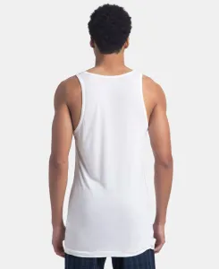Bamboo And Tencel Modal Blend Sleeveless Vest With Extended Length - White